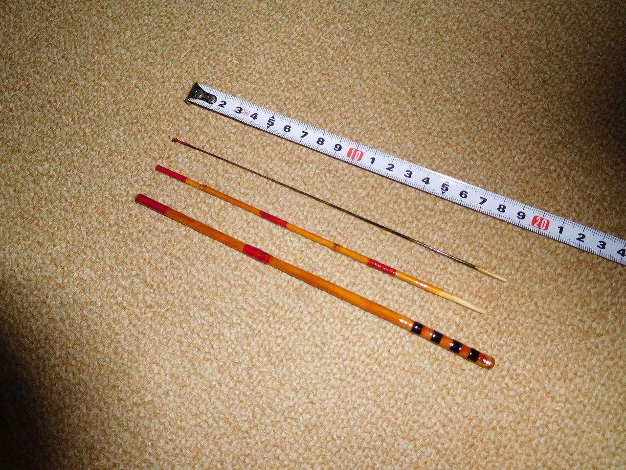 並継ぎタナゴ竿自作 完成 やまめ１１０番