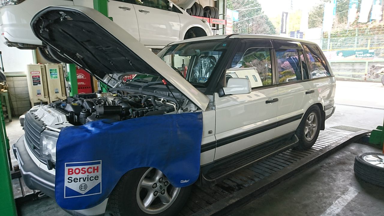 レンジローバー セカンド エアサス修理 車検です ボッシュカーサービス 有限会社 山田自動車