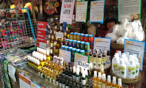 Souvenir shops around the temple