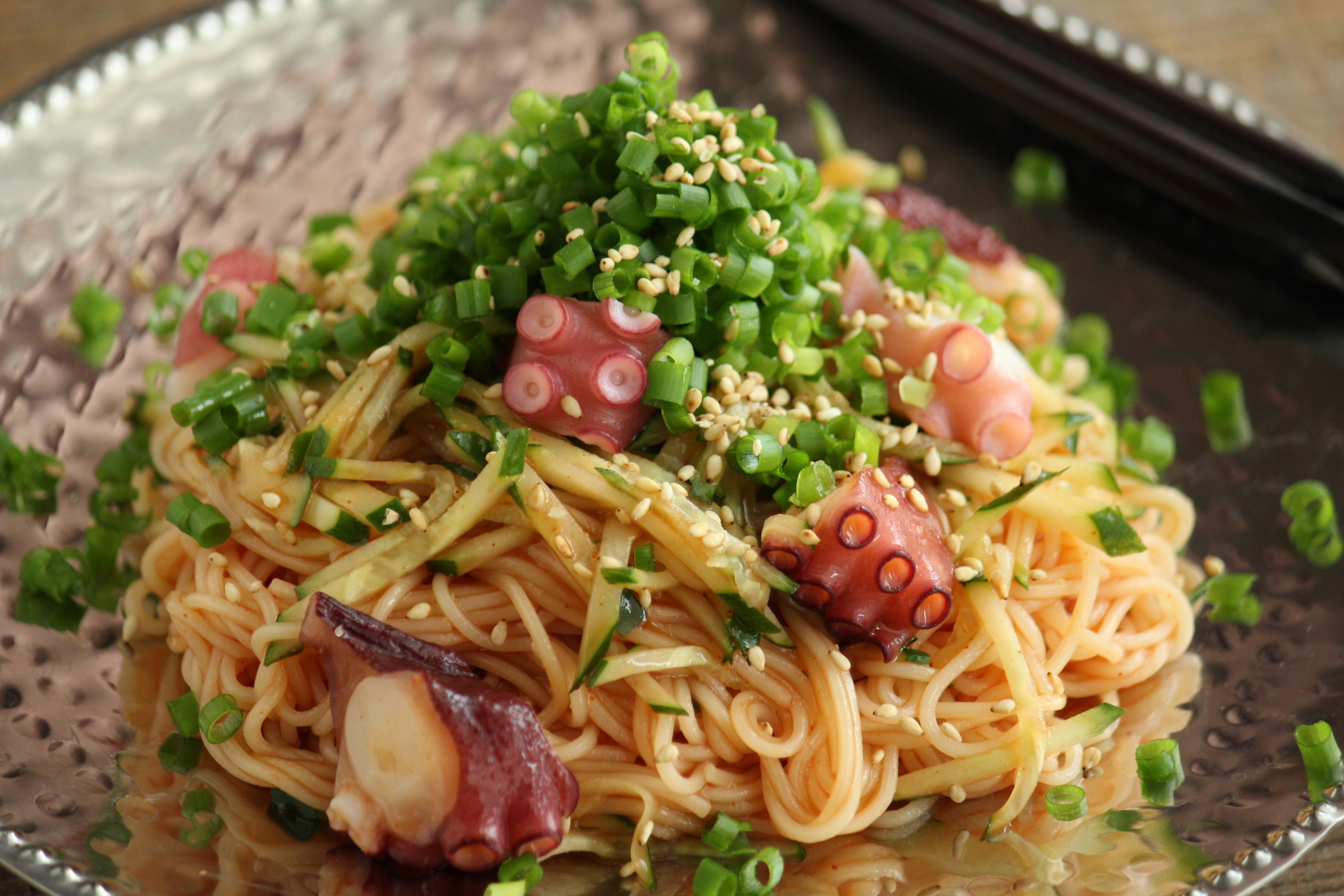 メシ通さん たこときゅうりのビビン麺風そうめん ビジュアル系フード Powered By ライブドアブログ メシ通さん たこときゅうりのビビン麺風そうめん ビジュアル系フード Powered By ライブドアブログ