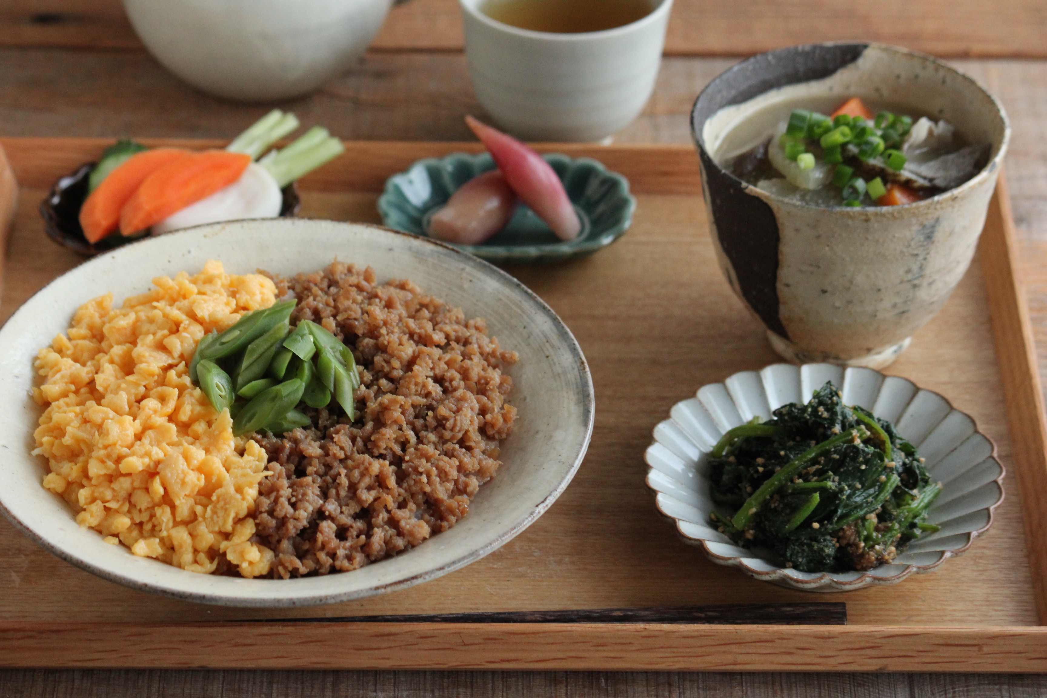 鶏そぼろ丼献立 ビジュアル系フード Powered By ライブドアブログ