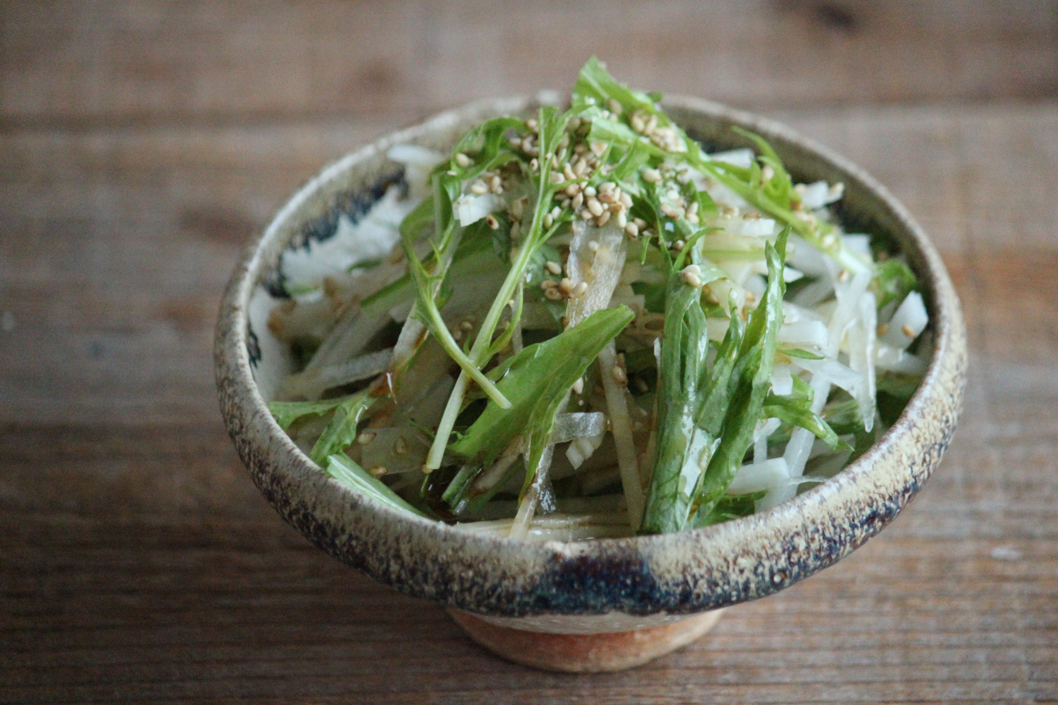 水菜 と 大根 の サラダ