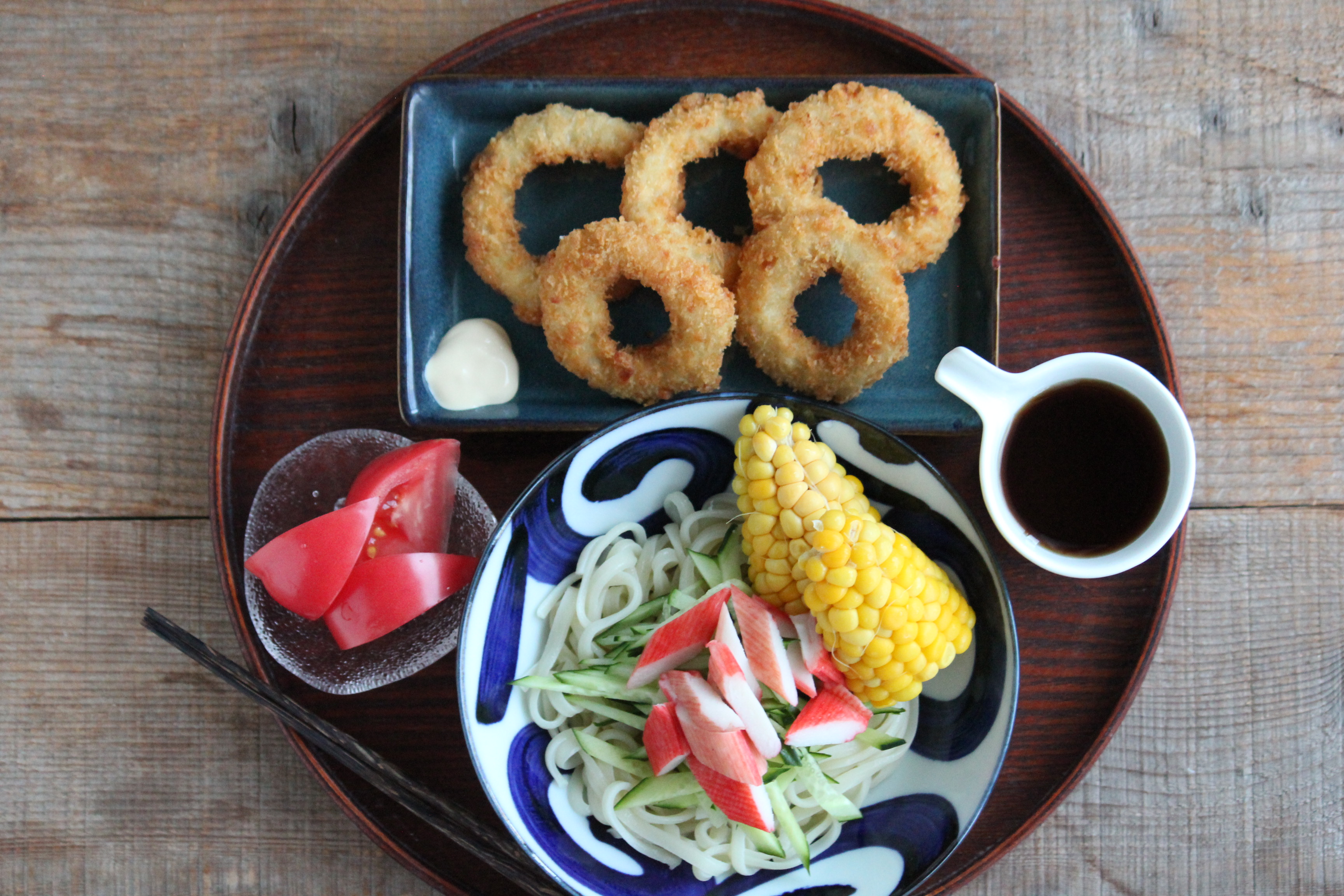 冷やしうどんとイカリングな献立でした ビジュアル系フード Powered By ライブドアブログ