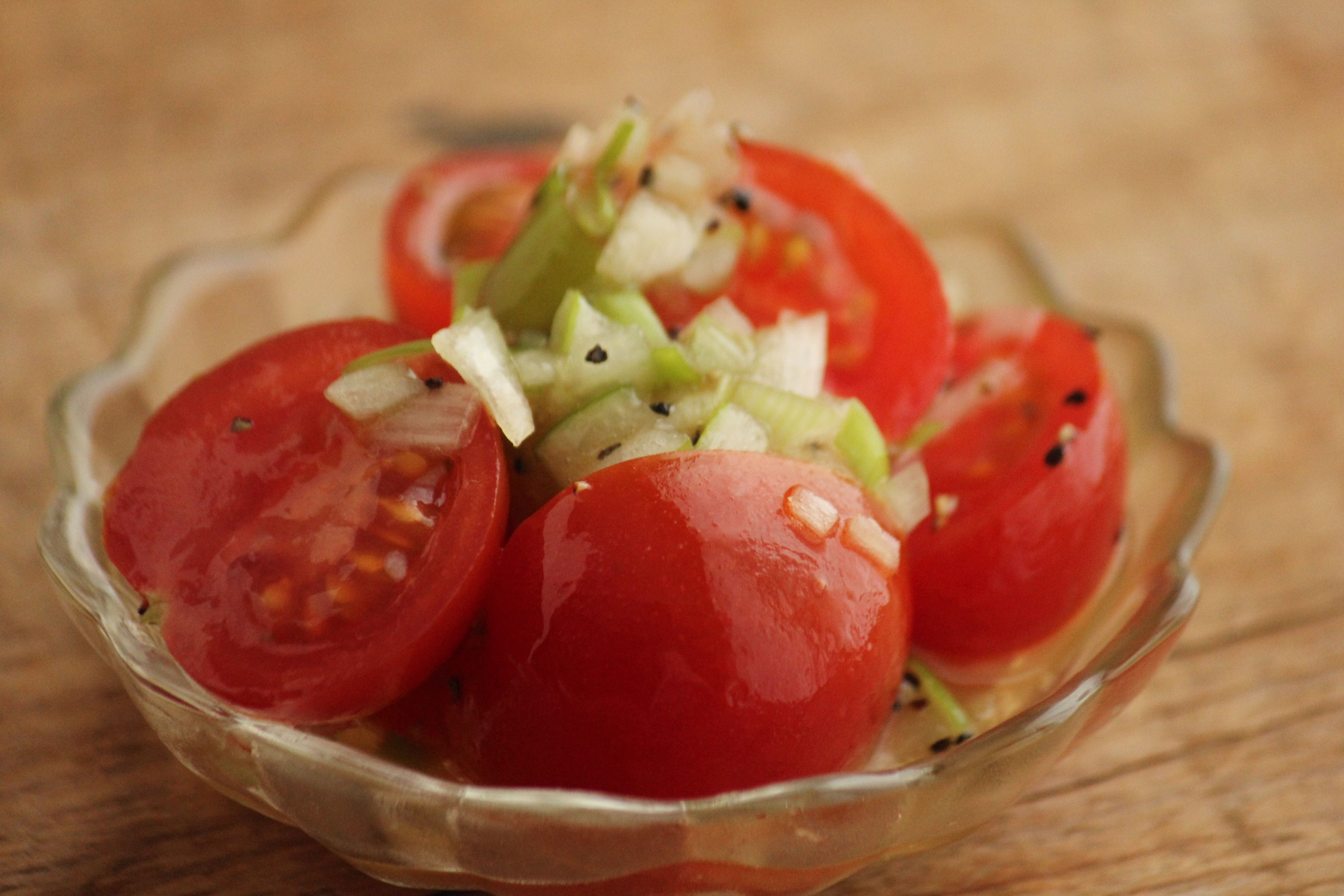 ミニトマトのねぎナムル ささッと作れるおつまみにも副菜にもレシピ ビジュアル系フード Powered By ライブドアブログ