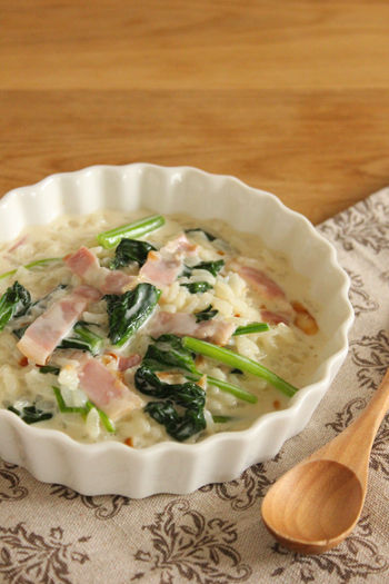 チーズほうれん草とベーコンのディップのレシピ