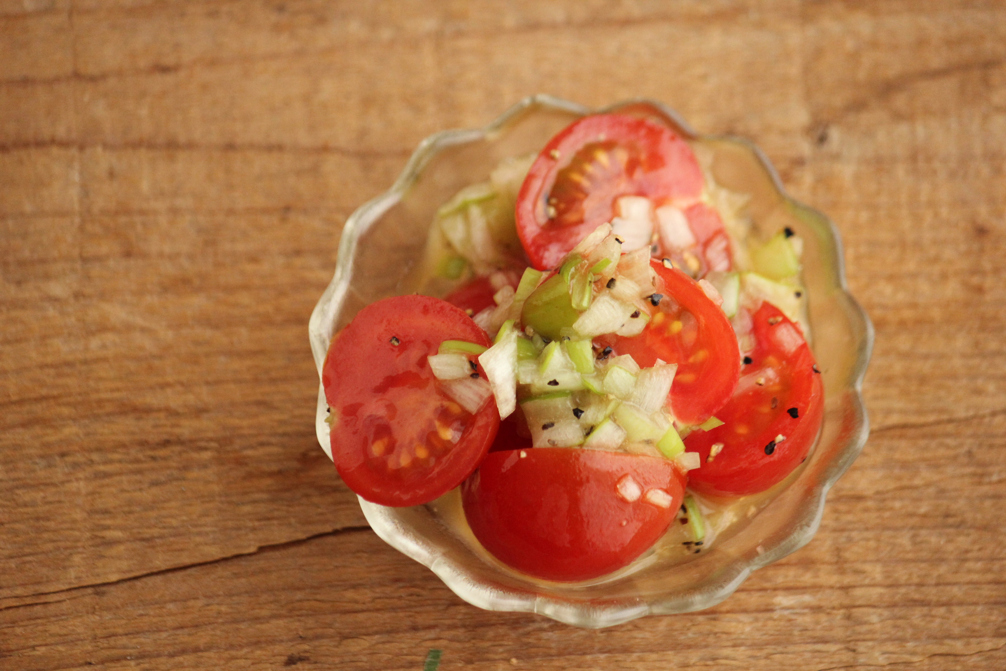 ミニトマトのねぎナムル ささッと作れるおつまみにも副菜にもレシピ ビジュアル系フード Powered By ライブドアブログ