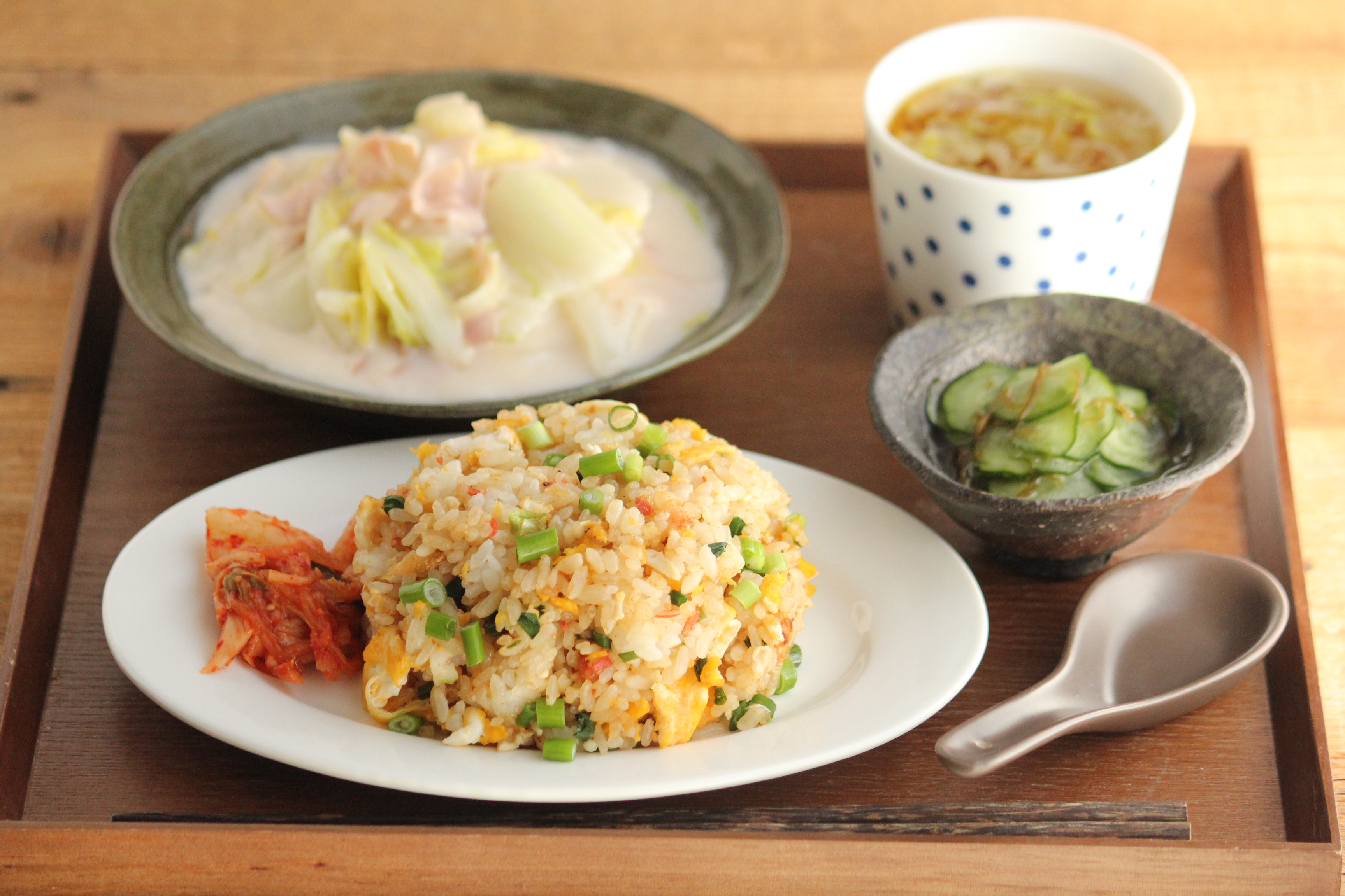 お湯を注ぐだけ即席ネギスープと炒飯献立 日々のごはんとおやつのネタ帳 簡単なのも 丁寧なのも Powered By ライブドアブログ