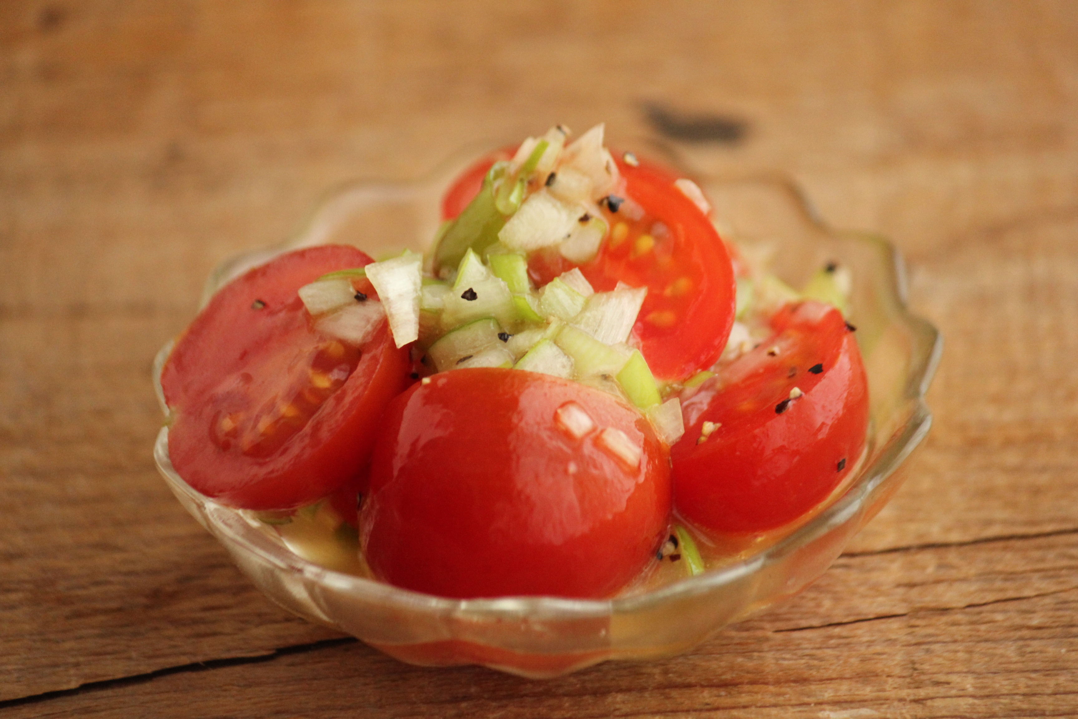 ミニトマトのねぎナムル ささッと作れるおつまみにも副菜にもレシピ ビジュアル系フード Powered By ライブドアブログ