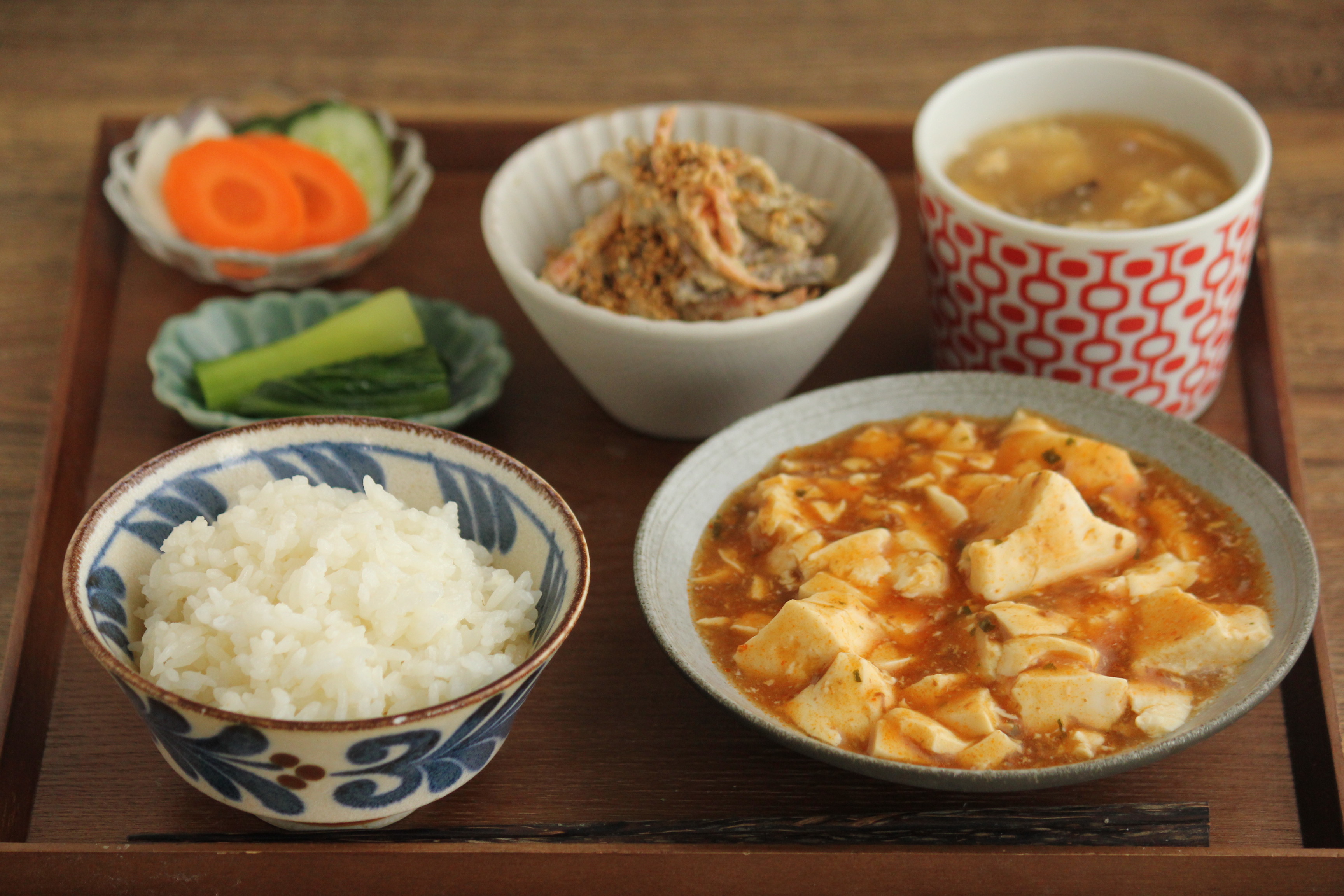 電子レンジごぼうサラダと麻婆豆腐献立 日々のごはんとおやつのネタ帳 簡単なのも 丁寧なのも Powered By ライブドアブログ