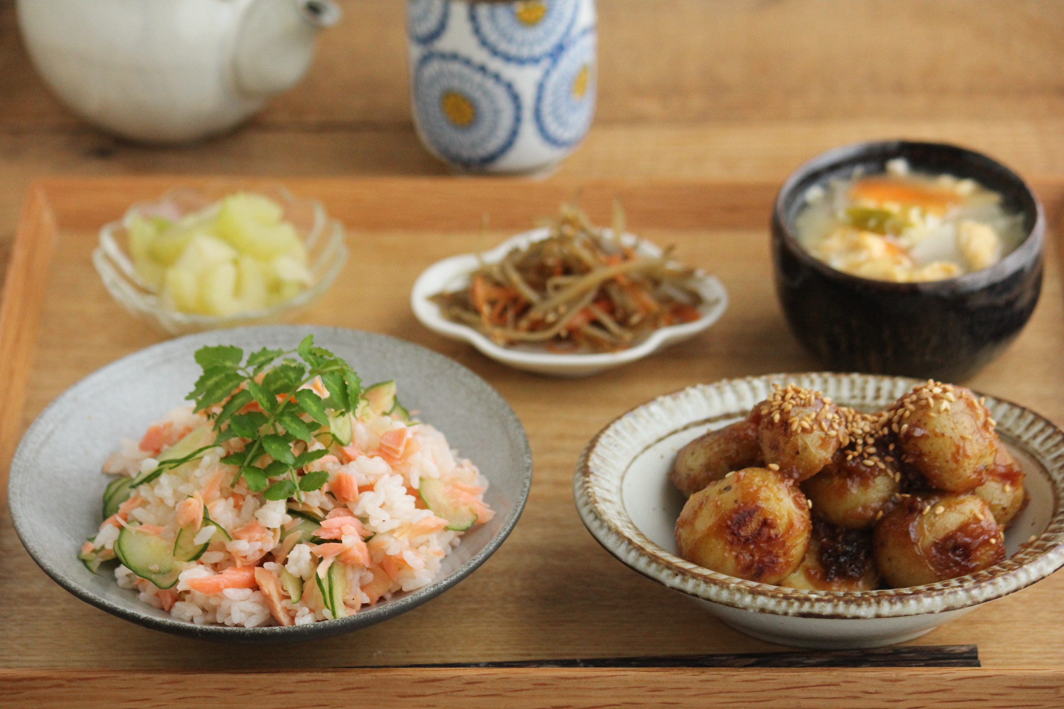 鮭ときゅうりの混ぜご飯献立 地味な焼き魚は混ぜて華やかに ビジュアル系フード Powered By ライブドアブログ