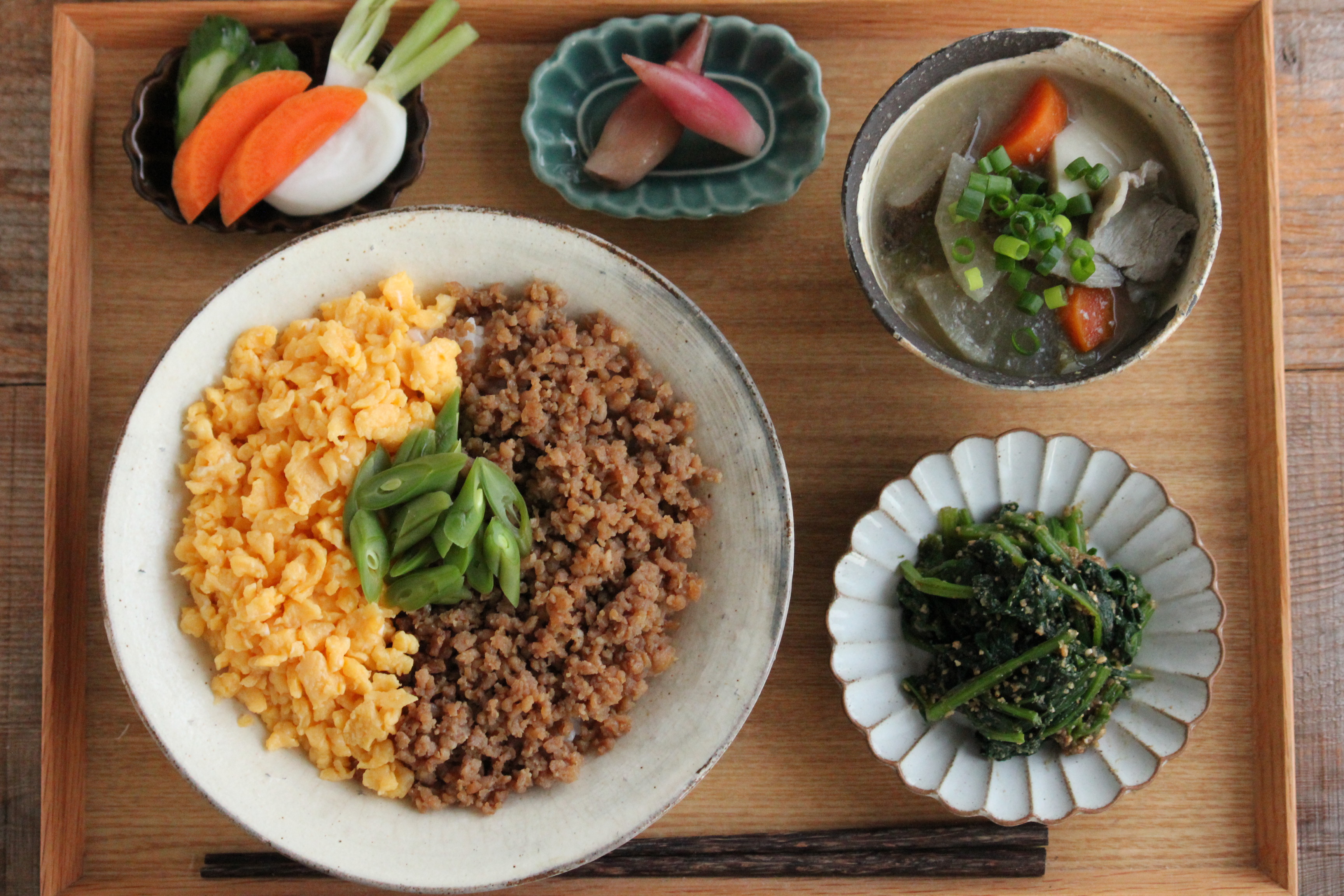 鶏そぼろ丼献立 ビジュアル系フード Powered By ライブドアブログ