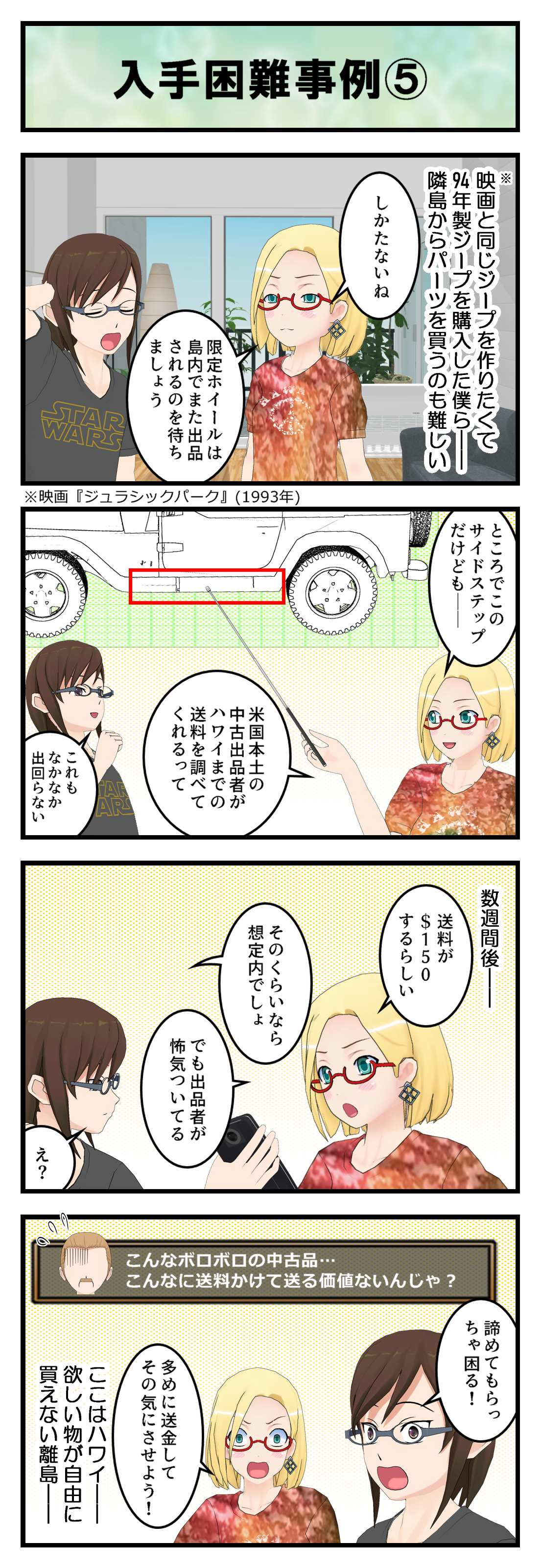 ボロボロの中古パーツの送料はどの程度になる アンナ隊員日記 オタクは何しにハワイへ