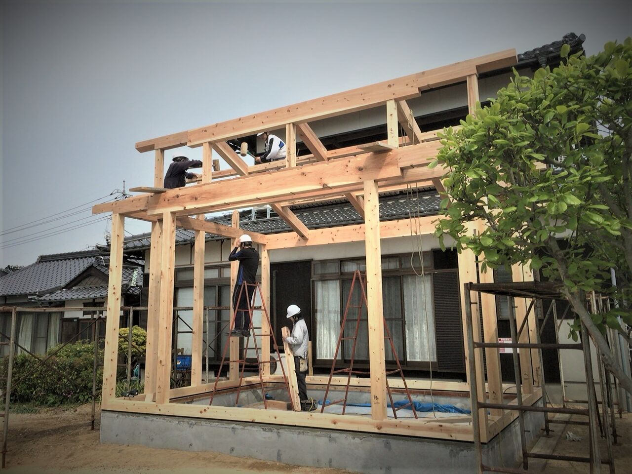 気楽な独り言 和風２階建て増改築工事 離れ増築外観