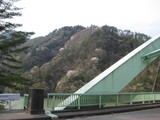 羽衣崎橋と山桜
