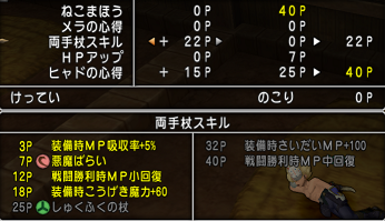 お供ねこまどう＋４、＋５なら３２P到達