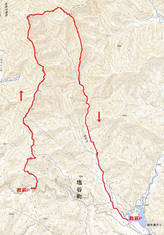 MAP塩谷地味尾根