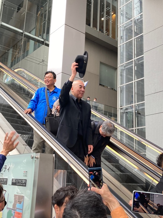 日本保守党岡山初街宣３