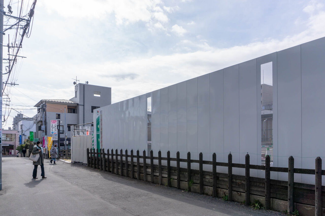 中央林間駅の小田急線東口改札あたりで工事してる 大和とぴっく やまとぴ