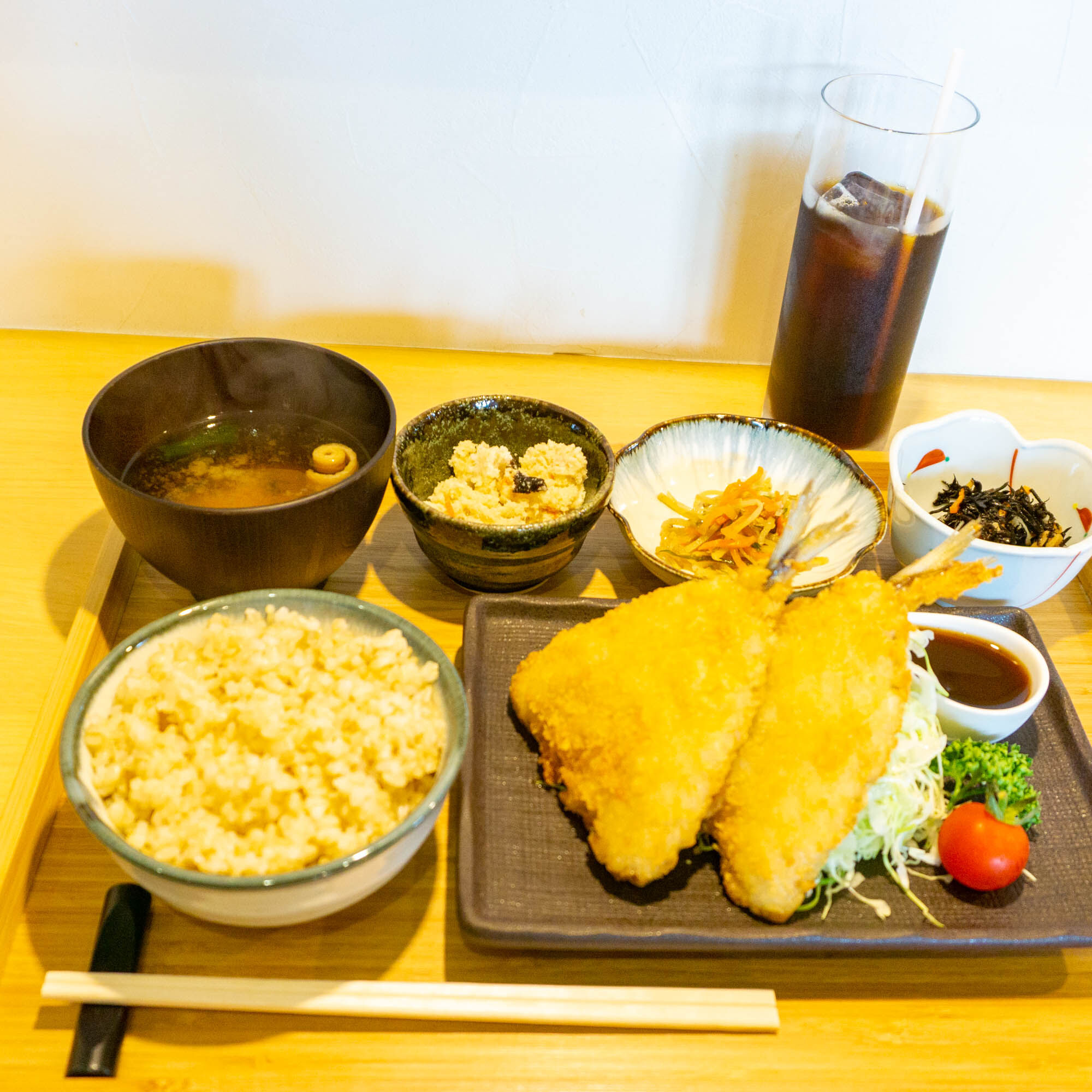 玄米ごはんや 橙 の アジフライランチ 大和市中央 やまとぴグルメ 大和とぴっく やまとぴ