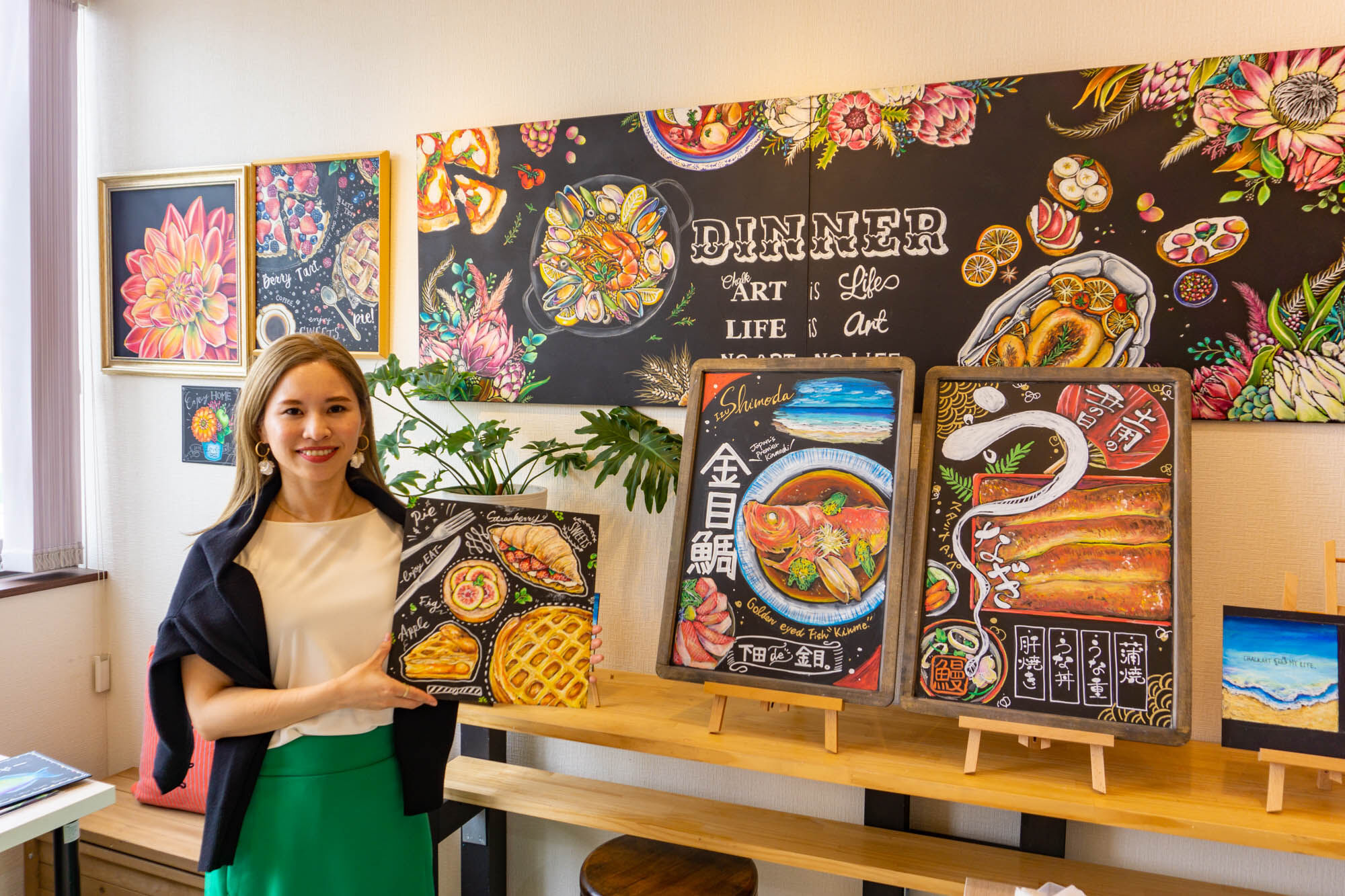 美味しそうなチョークアートが目印。南林間の「Orangette Chalkart」は