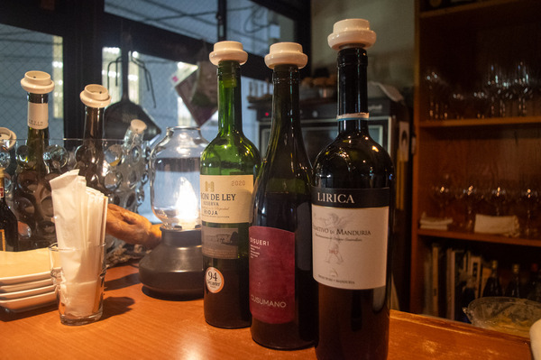 グラスワインのラインナップ