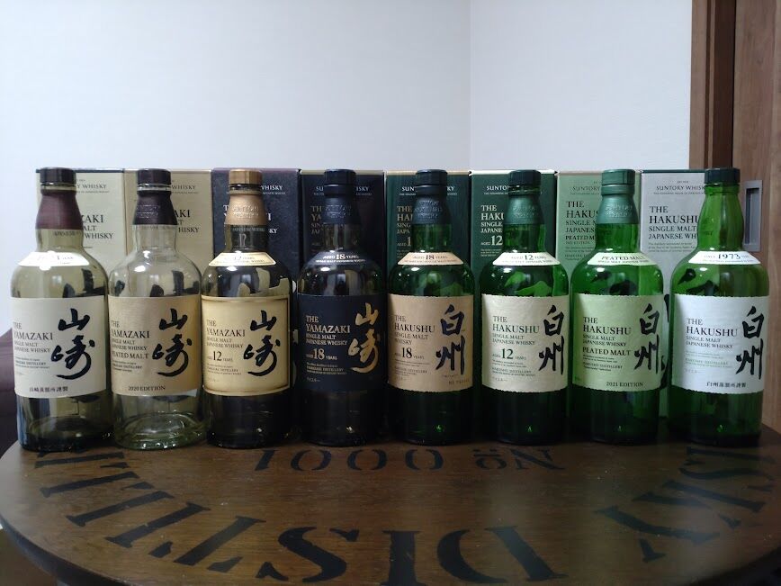 ウイスキー四方山話】 山崎と白州のカートン（化粧箱） : 元酒屋ノベ