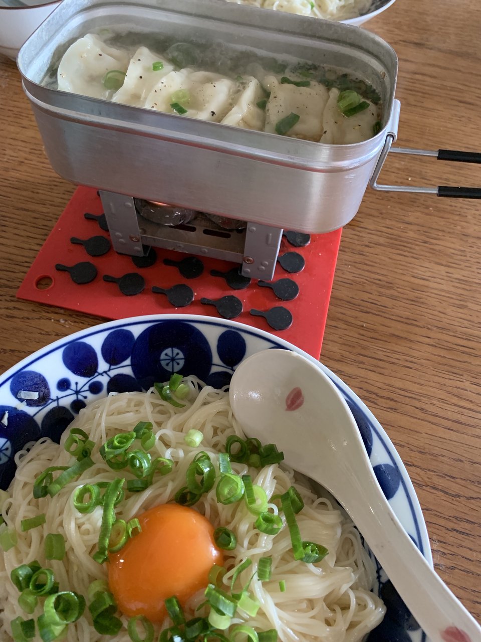 メスティン研究 水餃子スープ やまぞらのあお メスティン研究 水餃子スープ やまぞらのあお