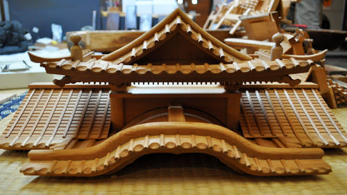 仏壇の屋根の原型 : 八女の手仕事