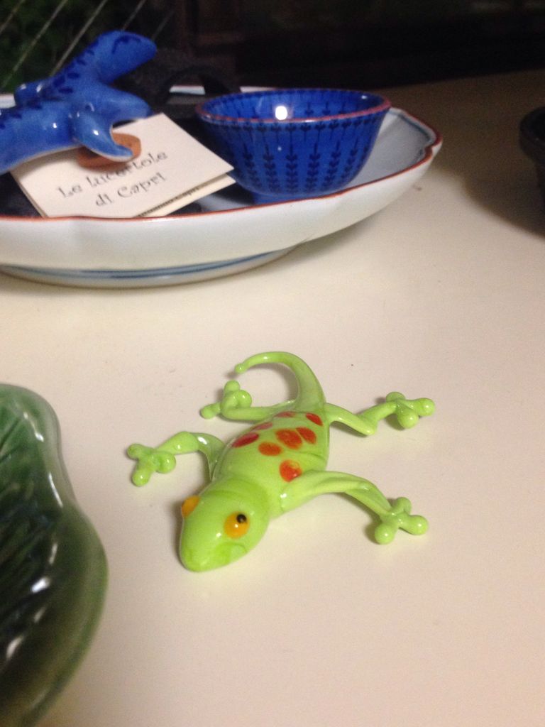 ガラスのヤモリ : やもりんいもりん