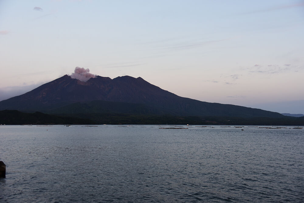 風景画 櫻島 森本健二 風景画 櫻島 森本健二