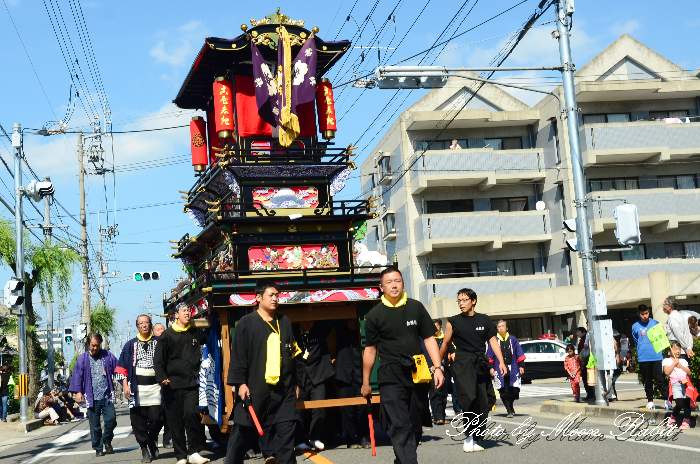 西条祭り11 古屋敷だんじり 屋台 楽車 伊曽乃神社祭礼 統一運行 西条高校西 愛媛県西条市明屋敷 異景