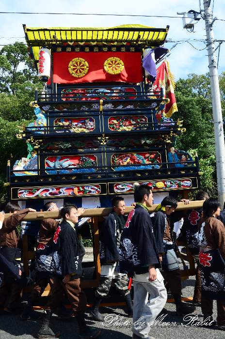 西条祭り11 魚屋町だんじり 屋台 楽車 伊曽乃神社祭礼 統一運行 西条高校西 愛媛県西条市明屋敷 異景