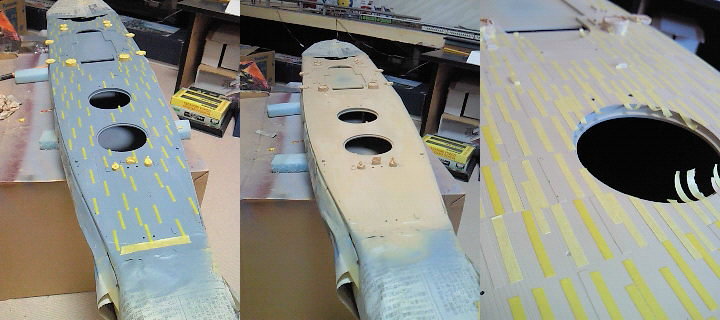 ニチモ1/200戦艦大和」木甲板工作について（過去の工作です