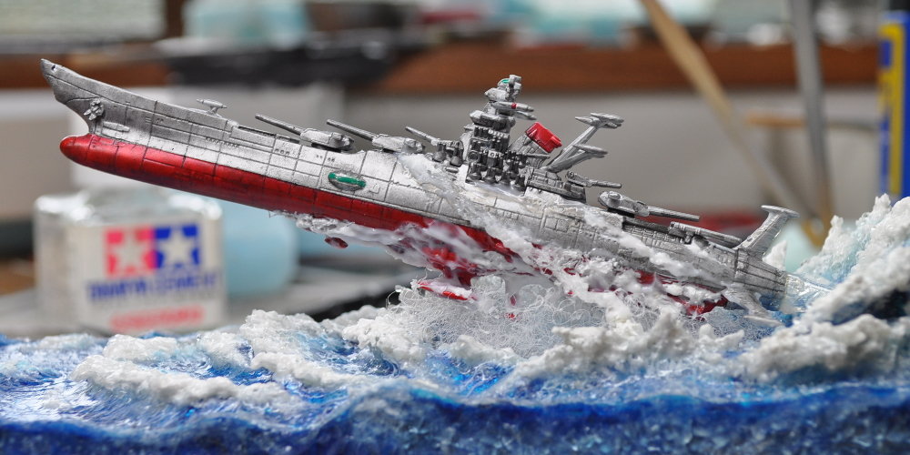 手のひらの波　ジオラマ 作り方】手のひらサイズの艦船ジオラマ『爆発の描写』 - YouTube