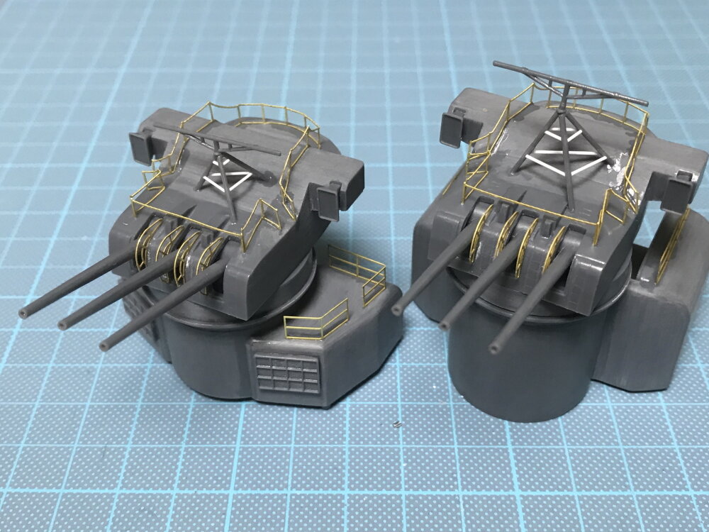 ニチモ1/200戦艦大和作成記】⑪副砲 : 屋根さんのつぶやき