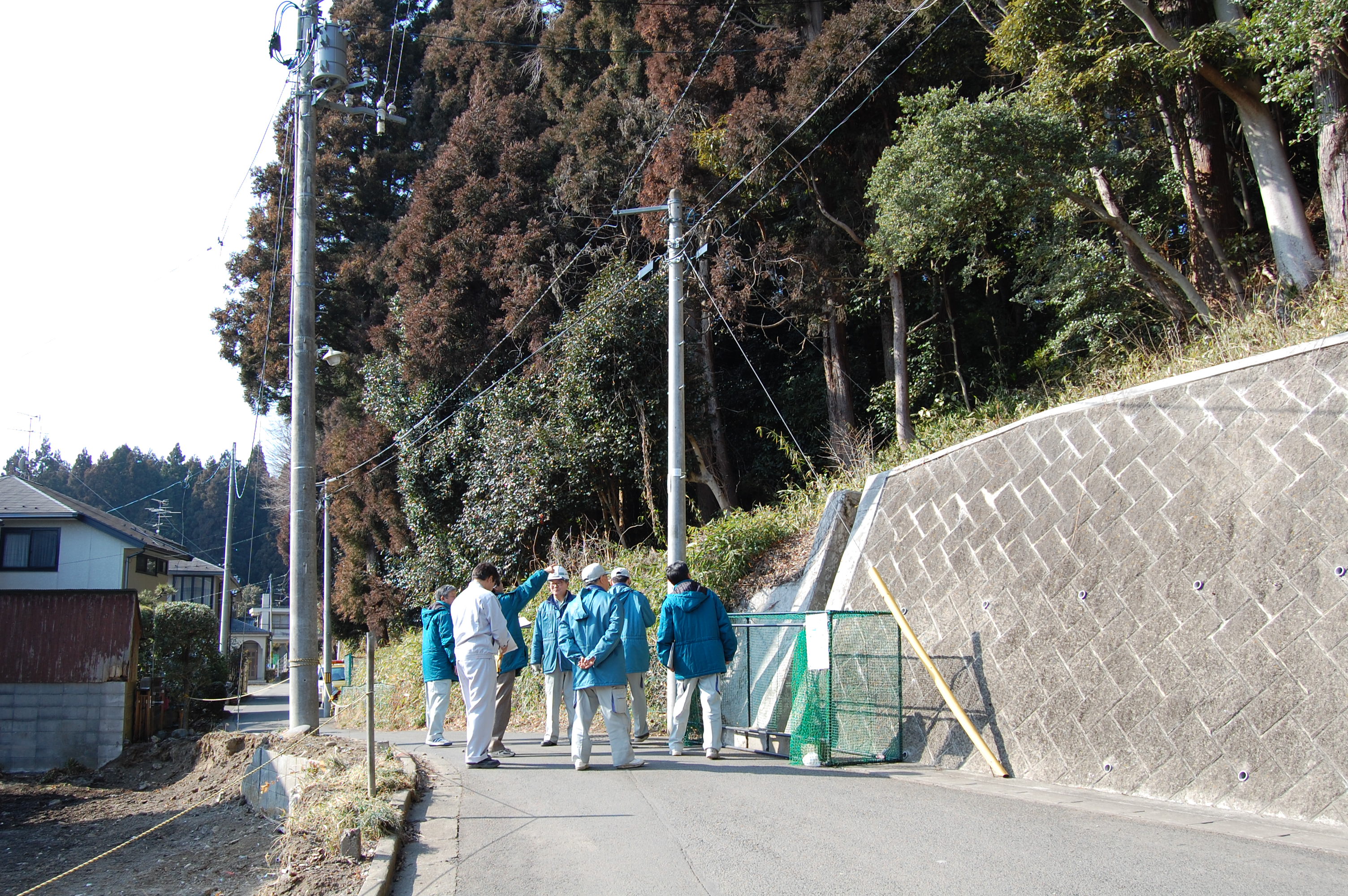 このかのいえ【仙台市太白区向山の家】 道路の立会をしました。