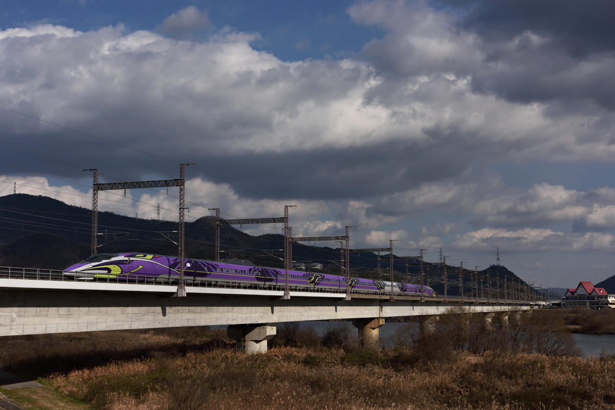 Yasの写真保存庫2016年1月15日　新幹線撮影　吉井川橋梁から500Type EVAコメント