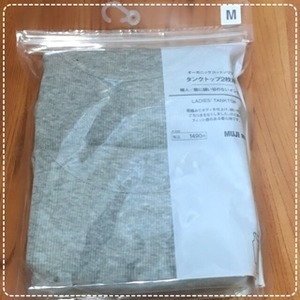 無印 タンクトップ リブ