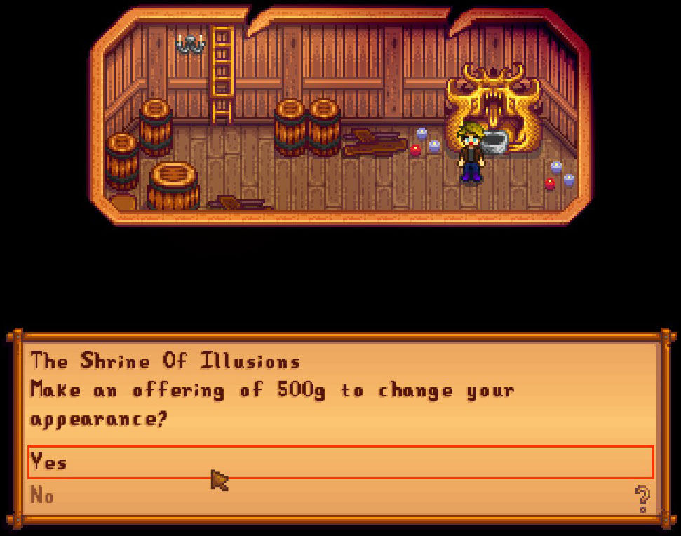 Stardew Valleyでゲーム中に髪色や服装などを変えたい時 やせないと死ぬ