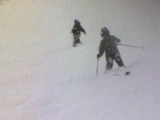 深雪で格闘