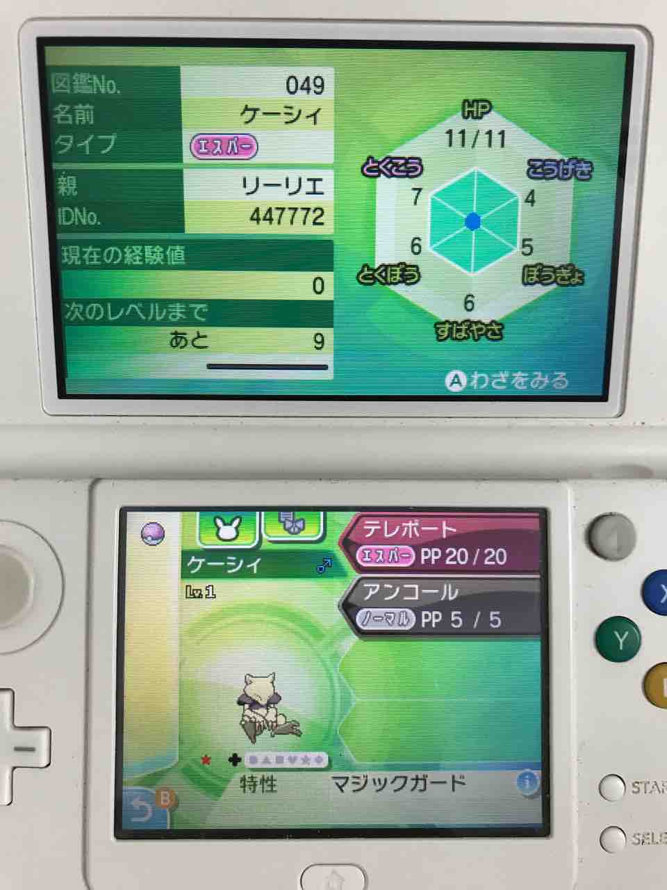 色違いが孵化したー うえさま