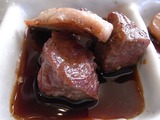 焼き上がったホルモンミックス(醤油ダレ)