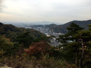 もみじ谷の展望台からの景色