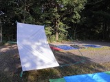 テントを干している様子