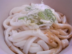つゆをかき混ぜる前の伊勢うどん