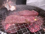 焼いているところ