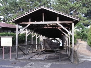 山居倉庫 酒田夢の倶楽 黒壁の倉庫群の運搬船置場