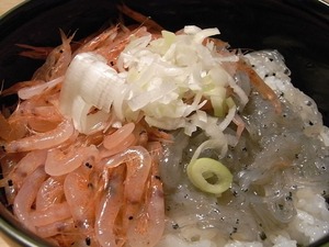 生しらす&生桜えび丼アップ