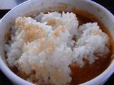 つけ汁にご飯投入