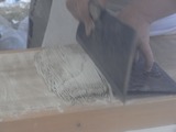 テントの中で打っているそば2